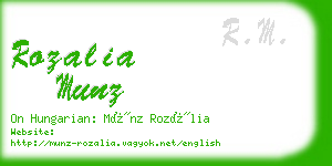 rozalia munz business card